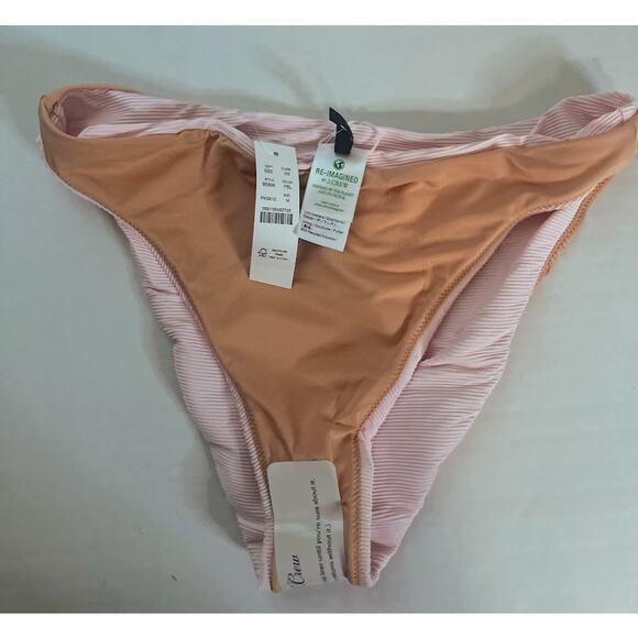 J Crew Pink High Rise Cheeky Bikini Bottom - Size‎ Medium - Picture 4 of 5